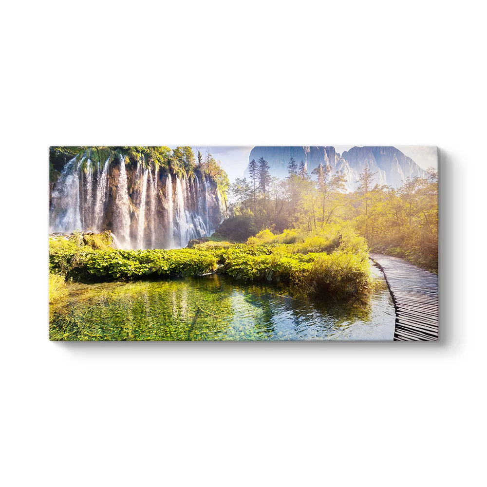 Plitvice Gölleri Şelalesi Tablosu - Model 5